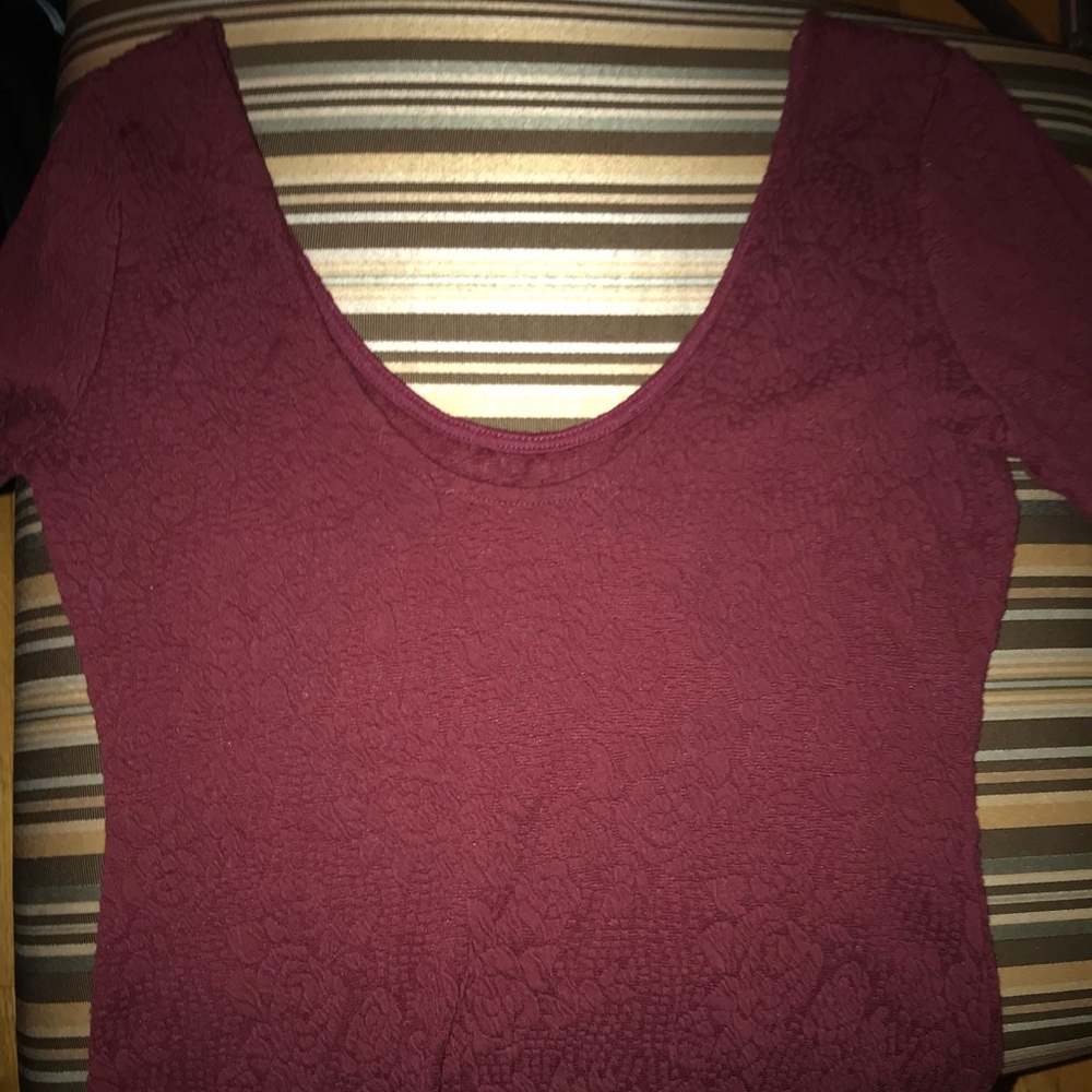 Maroon formal mini dress